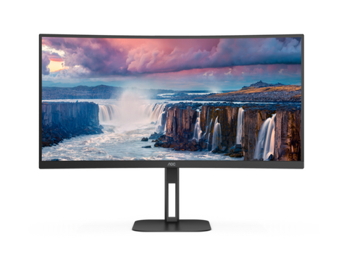 MONITOR AOC CU34V5C/BK 34"/VA,ZAKRIVLJEN,21:9/3440X1440/100HZ/1MS MPRT/HDMI,DP,USB/VISINA/ZVUČNICI